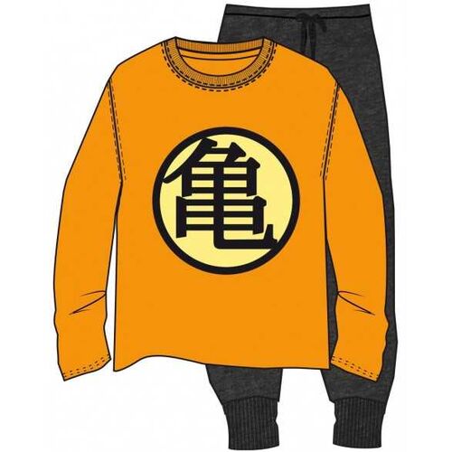 Pijama Dragon Ball Logo Naranja / Negro - Adulto XL