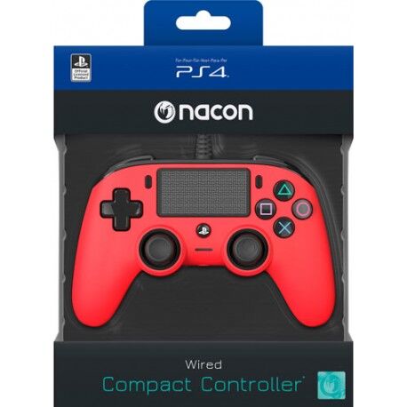 Mando NACON con cable - PS4 - Rojo